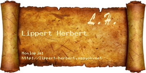 Lippert Herbert névjegykártya